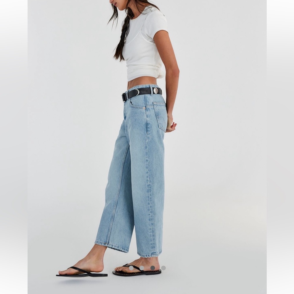 Free People Dee Trance jeans in Light Blue sweet dreams wash size 25